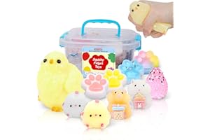 YRSDQUEENA 10 Pack Taba Squishy Toys Set with Toy Box & Cute sticers, Kawaii Squishies Stress Relief Toys Party Favors for Kids 4-8 8-12, Squishy Sensory Fidget Toys for Kids ，Birthday Xmas Gifts for Girls&Boys