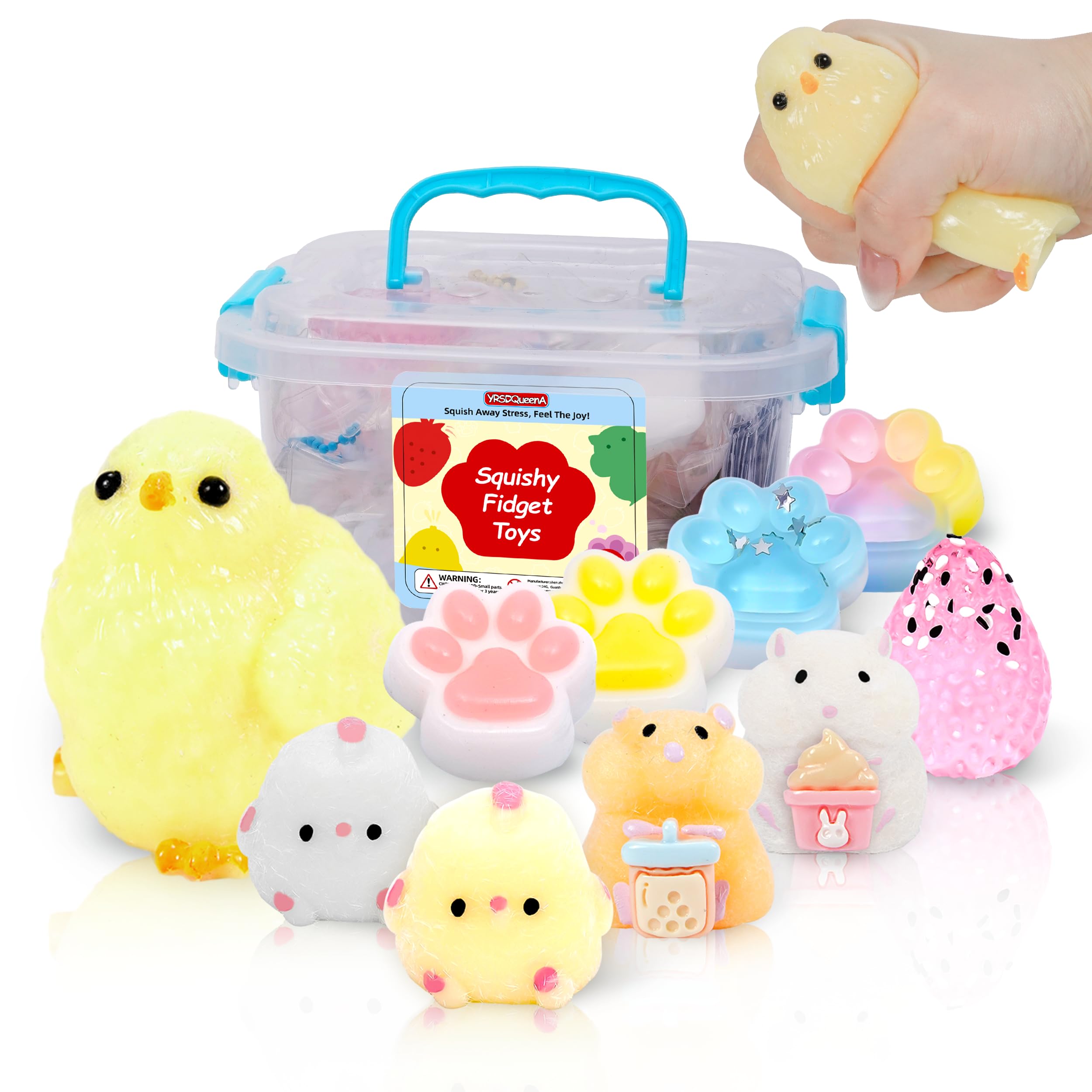 Photo 1 of 10 Pack Taba Squishy Toys kit with 10 Cute Stickers & Toy Box,Mochi Squishy Fidget Toys Party Favors for Kids ,Taba Squishies Sensory Toys ,Goodie Bags Pinata Stuffers for Kids, Birthday Xmas Gifts