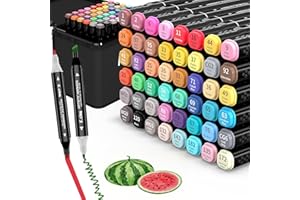 KJSHUANGTANG Alcohol Markers, 48 Colors Dual Tip Art Markers, Drawing, Coloring Marker for Kids Sketching Adult Coloring