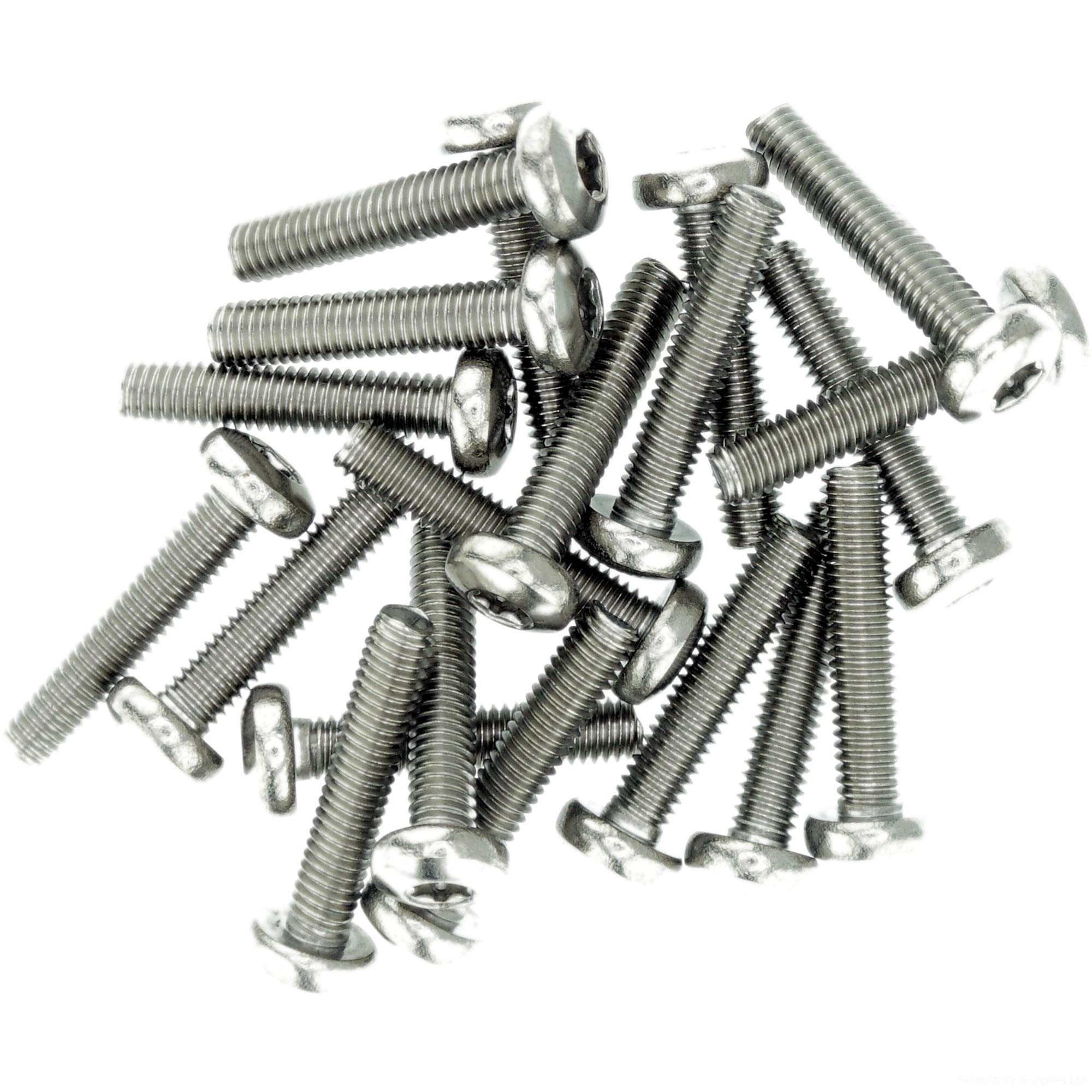 M4 (4mm x 8mm) TX Pan Thread Rolling Screw - Stainless Steel (A2) (Pack of 20)