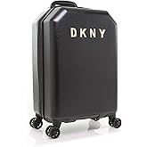 DKNY Chaos Hardside Spinner Luggage with TSA Lock, Black, 22 Inch
