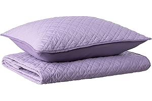 URBAN PLAYGROUND All Seasons Angelietta Purple Quilt Set - 2 Piece Soft Brushed Microfiber Kids Bedding Set for Boys/Girls - Machine Washable (Twin)