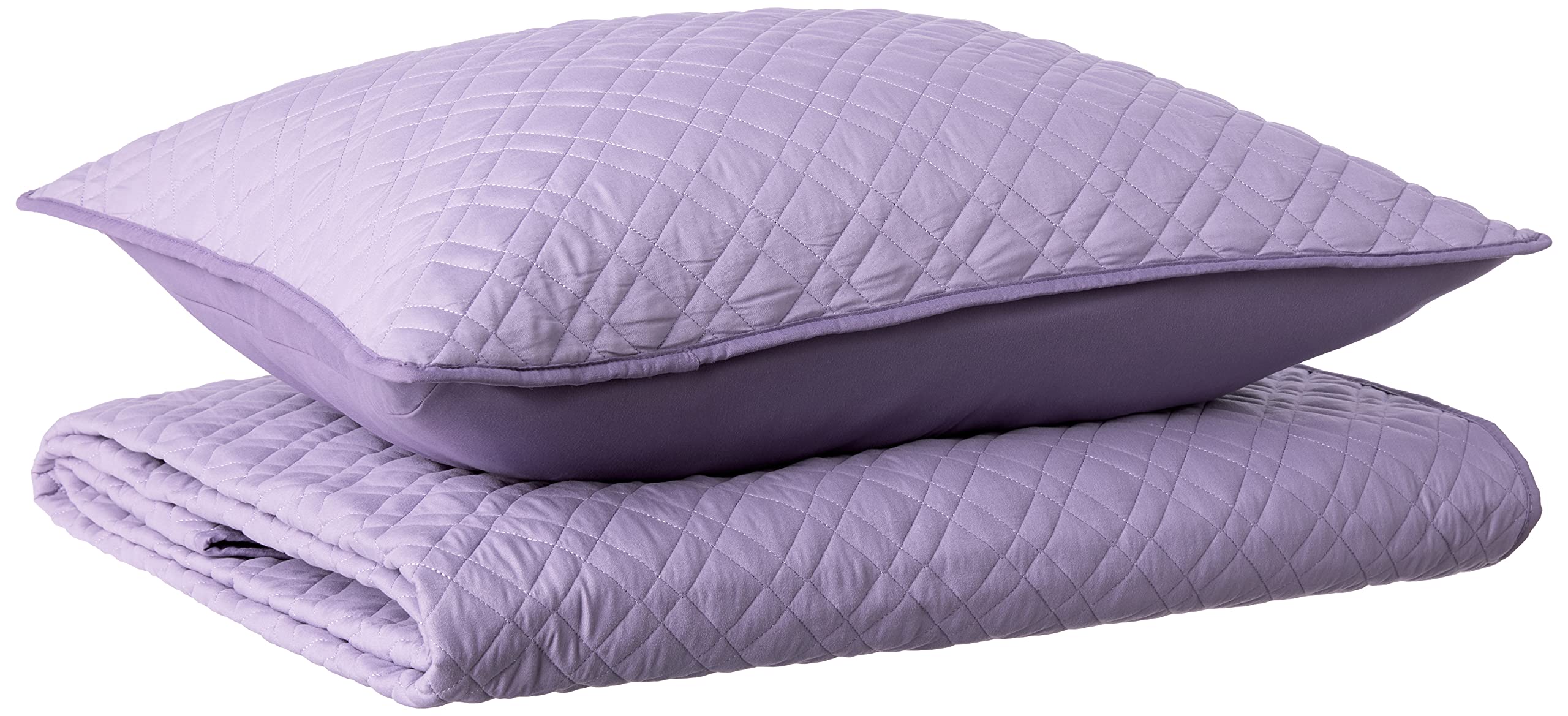 URBAN PLAYGROUND All Seasons Angelietta Purple Quilt Set - 2 Piece Soft Brushed Microfiber Kids Bedding Set for Boys/Girls - Machine Washable (Twin) Image