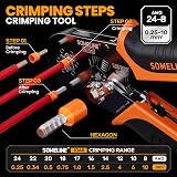 SOMELINE Crimping Tools Set 24 Ferrules Hexagon Pliers 0.25-6 mm² AWG 24-10 view 2