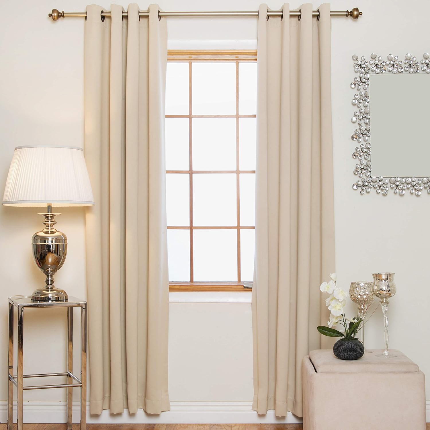 Amazon Com Beige Antique Brass Grommet Top Thermal Insulated