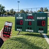 Mobile Score Portable Scoreboard Kit LED Digital Scorer Bluetooth APP Control, Positive Countdown/Stopwatch/Score Display for Baseball, Basketball, Rugby, Football, Tennis, Badminton, Table Tennis