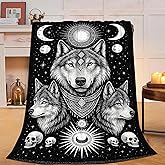 Wolf Blanket Wolves Throw Blanket Soft Cozy Fleece Fuzzy Stuff Plush Flannel Gifts for Girls Women Boys Kids Adults 40''x50''