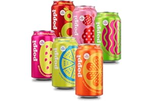 POPPI Sparkling Prebiotic Soda, Beverages w/Apple Cider Vinegar, Seltzer Water & Fruit Juice, Fun Favorites Variety, 12oz (12