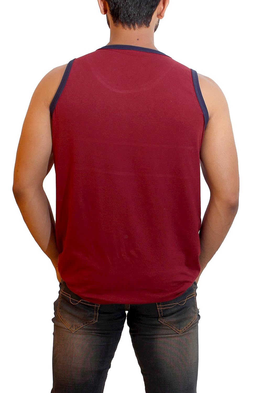 his'en'her men's regular sleeveless sports / gym cotton solid vest