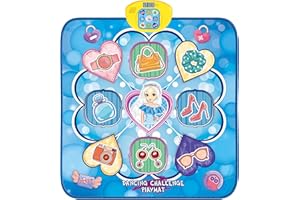 TOOLION Electronic Dance Mats, Toy Gift for Kids Girls Boys Age 4-8 Years Old, Electronic Dance Pad, Large Play Mat w/Rest Area, 13 Levels, No Discouraging Sound, Anti-Slippery (39.4'' x 34.3'')