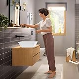 Hansgrohe Rebris E Basin Mixer Tap Concealed Wall Mount 20cm Matt Black view 3