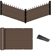 Eden's Decor Balcony Privacy Screen Cover Mesh Windscreen Weather-Resistant UV Protection for Backyard Deck, Patio, Balcony, Pool, Porch, Fence, Railing, Gardening (Brown,3'x 15')