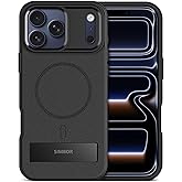 SIMBOR Magnetic for iPhone 17 Pro Max Case with Stand[Compatible with MagSafe] Slim Invisible Kickstand, Protective Anti-Fingerprint Phone Cove 6.9", Black