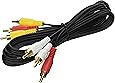 C&E Premium 3 RCA Audio Video Composite Cable 6 Feet Black, VF-34-RCA-RCA-CBLE-06-4