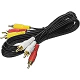 C&E Premium 3 RCA Audio Video Composite Cable 6 Feet Black, VF-34-RCA-RCA-CBLE-06-4