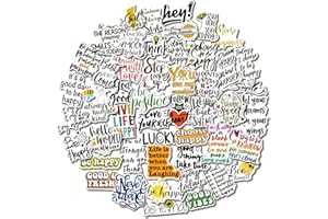 LIFEBE 50Pcs/Pack Inspirational Stickers for Water Bottles, Motivational Stickers for Teens, Students, Teachers, Employees, Vinyl Waterproof Durable Laptop Sticker Decals for Computer