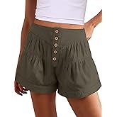 ANRABESS Women's Denim Shorts Summer Baggy High Waisted Flowy Wide Leg Buttons Pleated Casual Jean Shorts 2026 Fashion Skorts