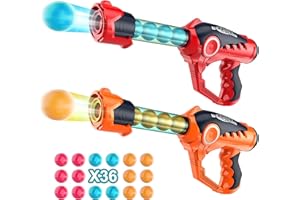EAFZV Shooting Game Toy for Age 6, 7, 8, 9, 10+ Years Old Kids, Girls, Boys - Foam Ball Popper Air Guns Toy & 36 Foam Bullet Balls, Sniper Kids Gun Toy Indoor Outdoor Games, Idea for 6-12+