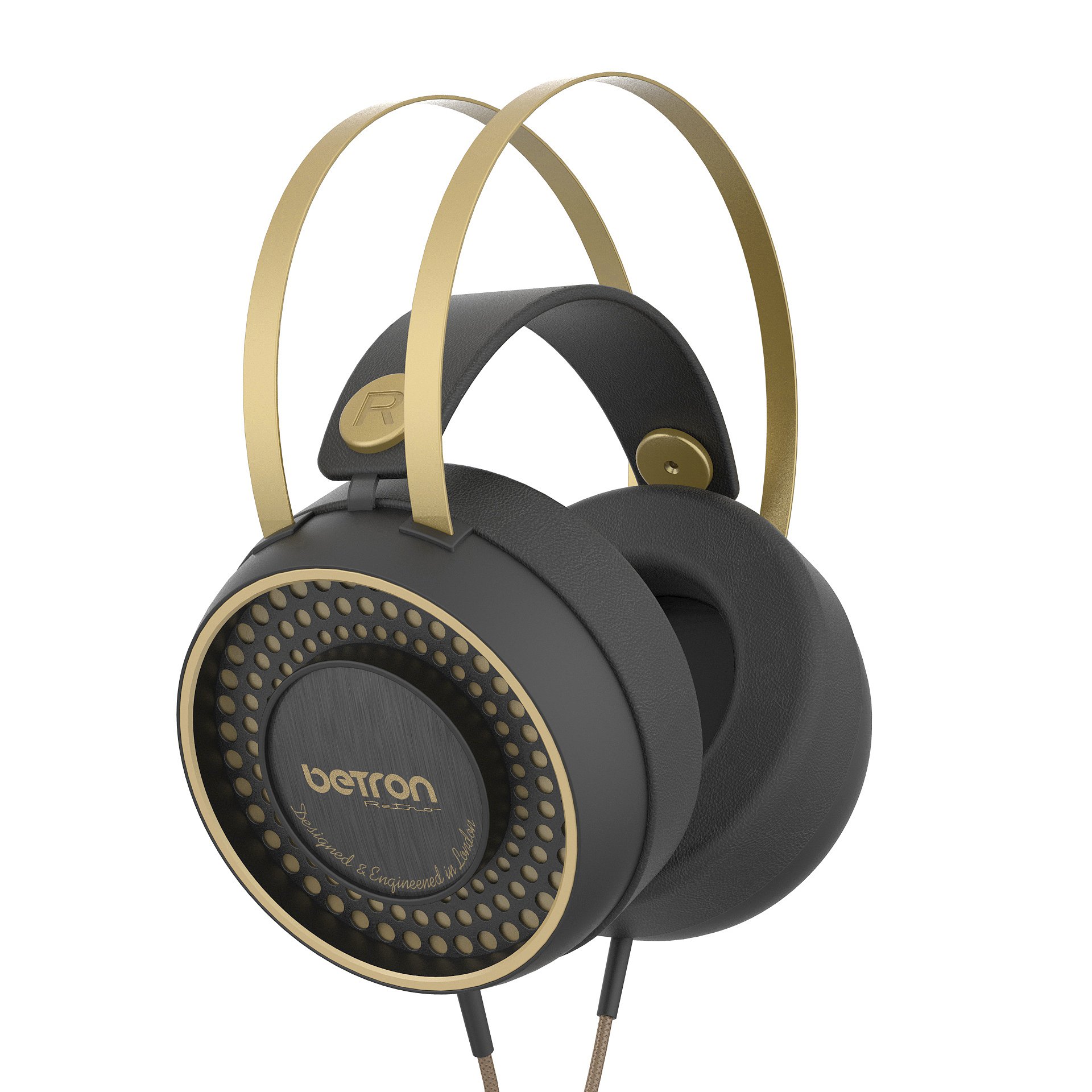 Betron Retro Over Ear Headphones Bass Driven Sound for Iphone, Ipod, Ipad, Tablets, Laptops, Mp3 Players