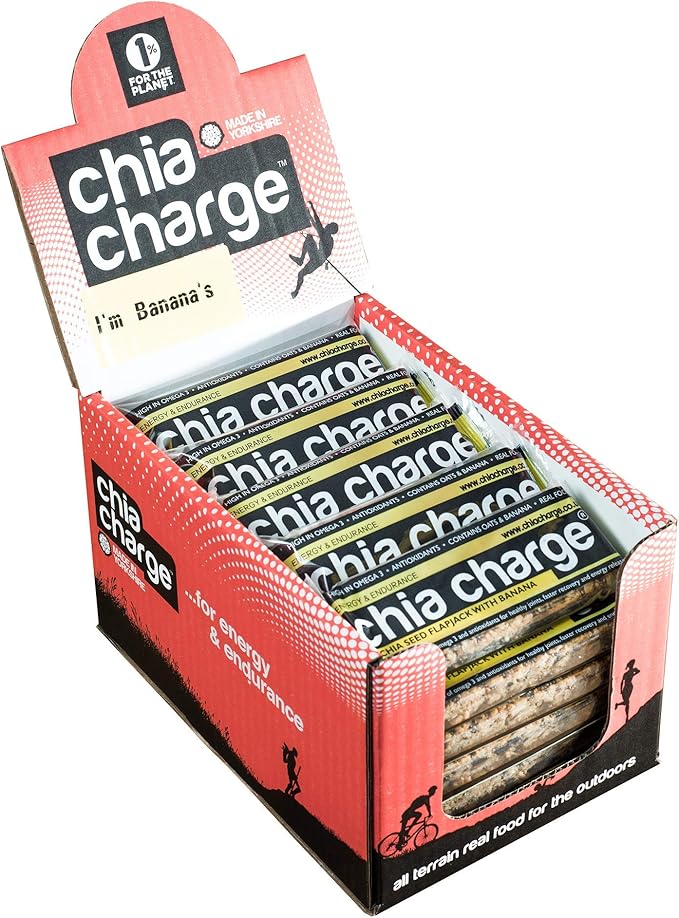 Chia Charge energía plátano panqueques - 20 x 80g barras de ...