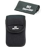 MegaGear ''Ultra Light'' Neoprene Camera Case Bag with Carabiner for Canon PowerShot G7 X, Canon PowerShot G7 X Mark II, Nikon COOLPIX AW130, S9900, Olympus STYLUS XZ-2 Digital Camera (Black)