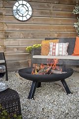 La Hacienda Pittsburgh Medium Firepit Industrial Steel 85cm Wide 33cm Deep view 3