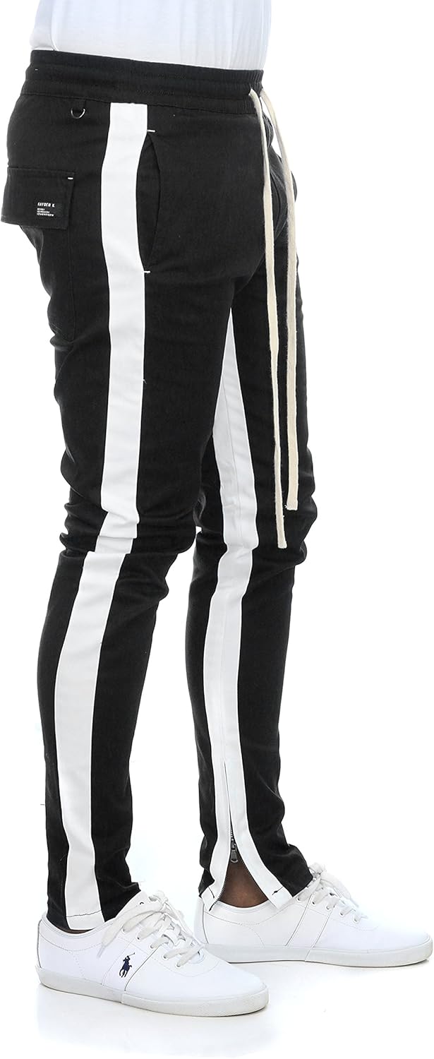 dual stripe track pants