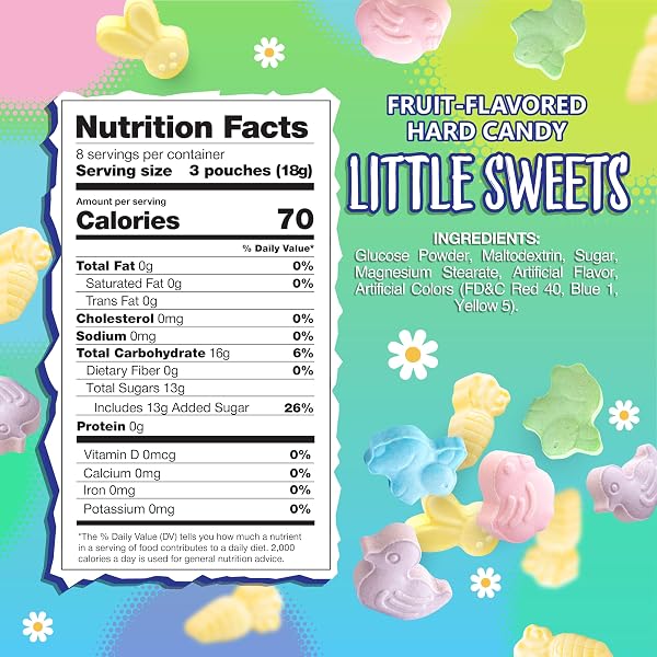 EASTER CANDY, EASTER EGGS FILLERS, HARD CANDY, 24 MINI PACKS