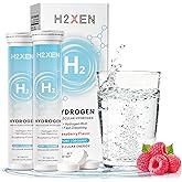 Molecular Hydrogen Tablets with Magnesium - 8 PPM Hydrogen Water Tablets for Drinking Water - Rich in Antioxidants, Supports Healthy Aging, Cellular Energy & Brain Health (60 Counts, Raspberry)