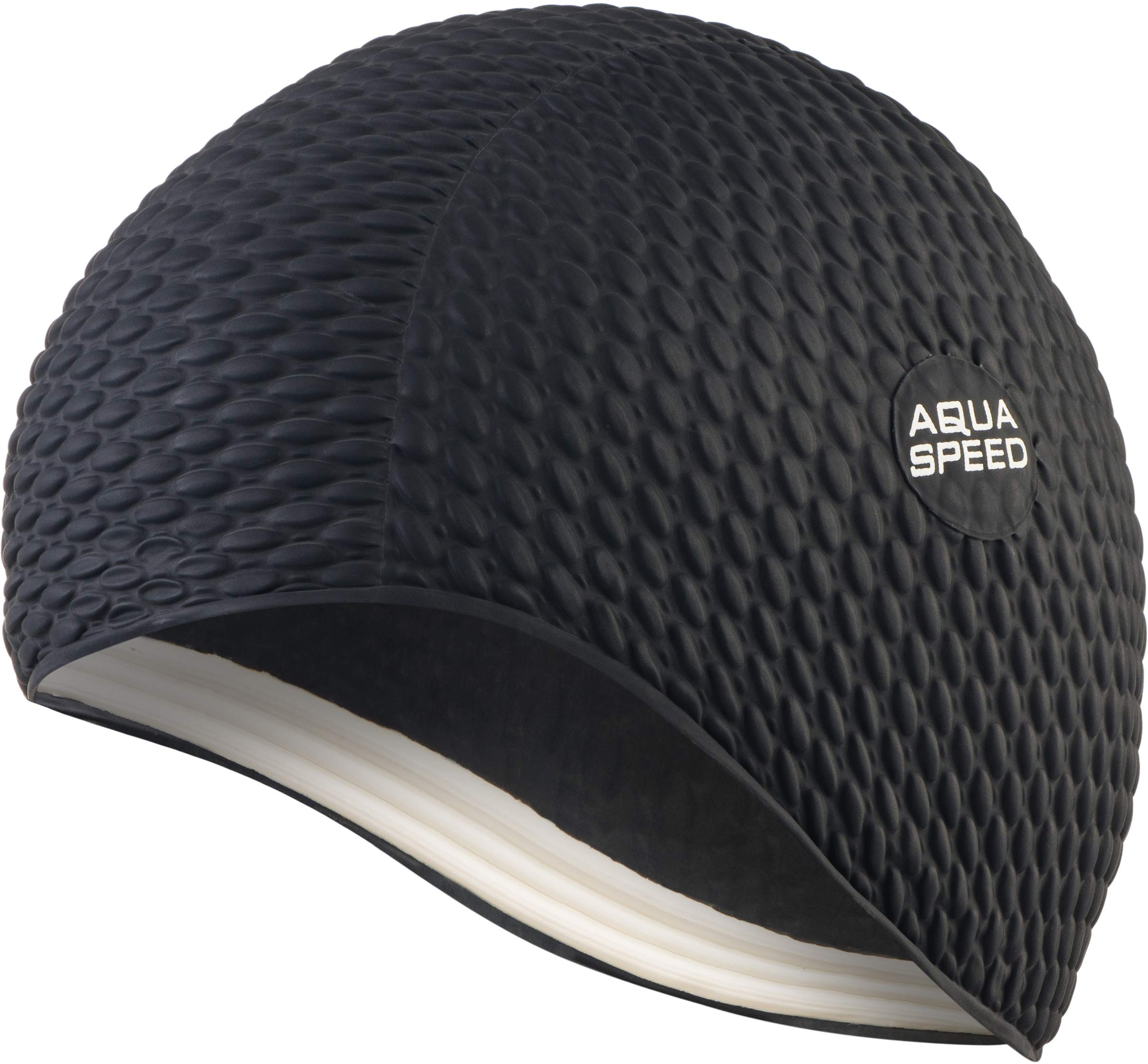 Aqua Speed swim cap | bathing cap | sports | training | swimming | long hair | latex | Bombastic Tic-Tac | Bombastic/black/07