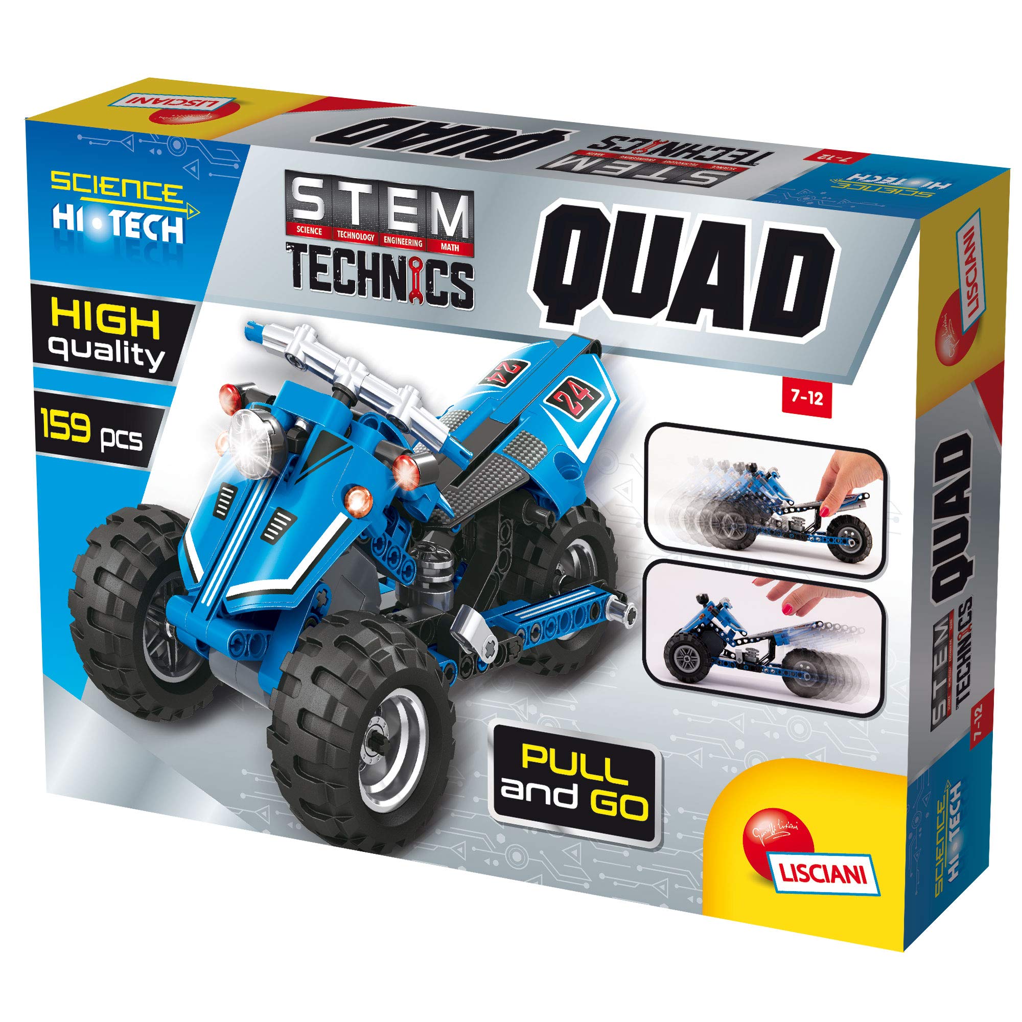 Lisciani Science Hi Tech STEM Technics Build And Play Quad (L7),159 Pieces -EX77298