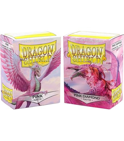Dragon Shield Matte Pink 100 Deck Protective Sleeves in Box, Standard Size for Magic he Gathering (66x91mm) : Toys & Games