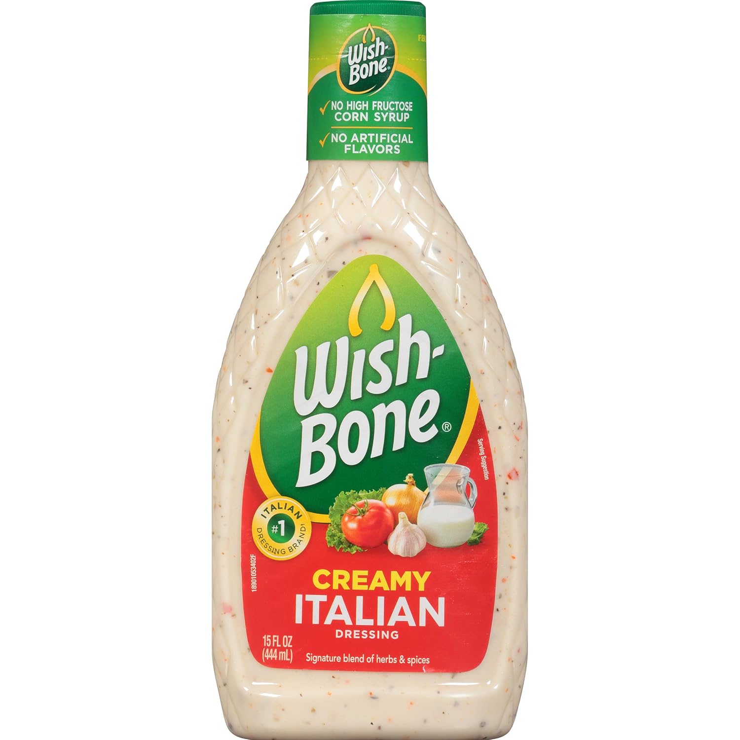 WishBone Salad Dressing, Creamy Italian, 15 Ounce Prime Pantry
