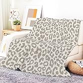 ANIOXCK Throw Blanket for Couch, 300GSM Warm Soft Cozy Flannel Blanket, Cute Blanket for All Seasons Bedroom Home Decor Gifts, Luxury Leopard 50x60 Inches