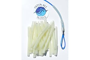 Catch All Tackle Glow Crimp Protectors Deep Drop Rigs 25 Pieces 3" Long