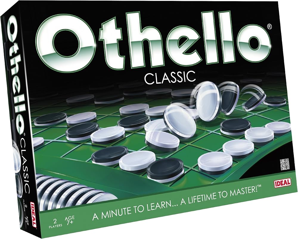 Ideal Othello Classic Game: Two Players Strategy Disk Flip Fun Brand Ideal