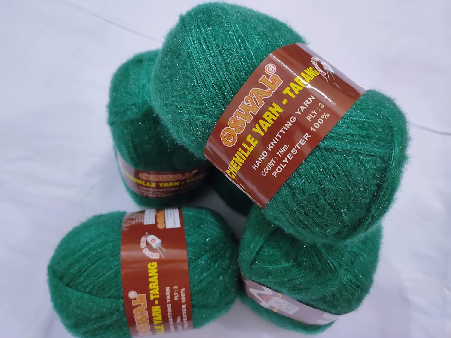 OSWAL 3PLY OSWAL 3 PLY Knitting Wool Yarn_Pack 5_100 Gram Each_Radium ...