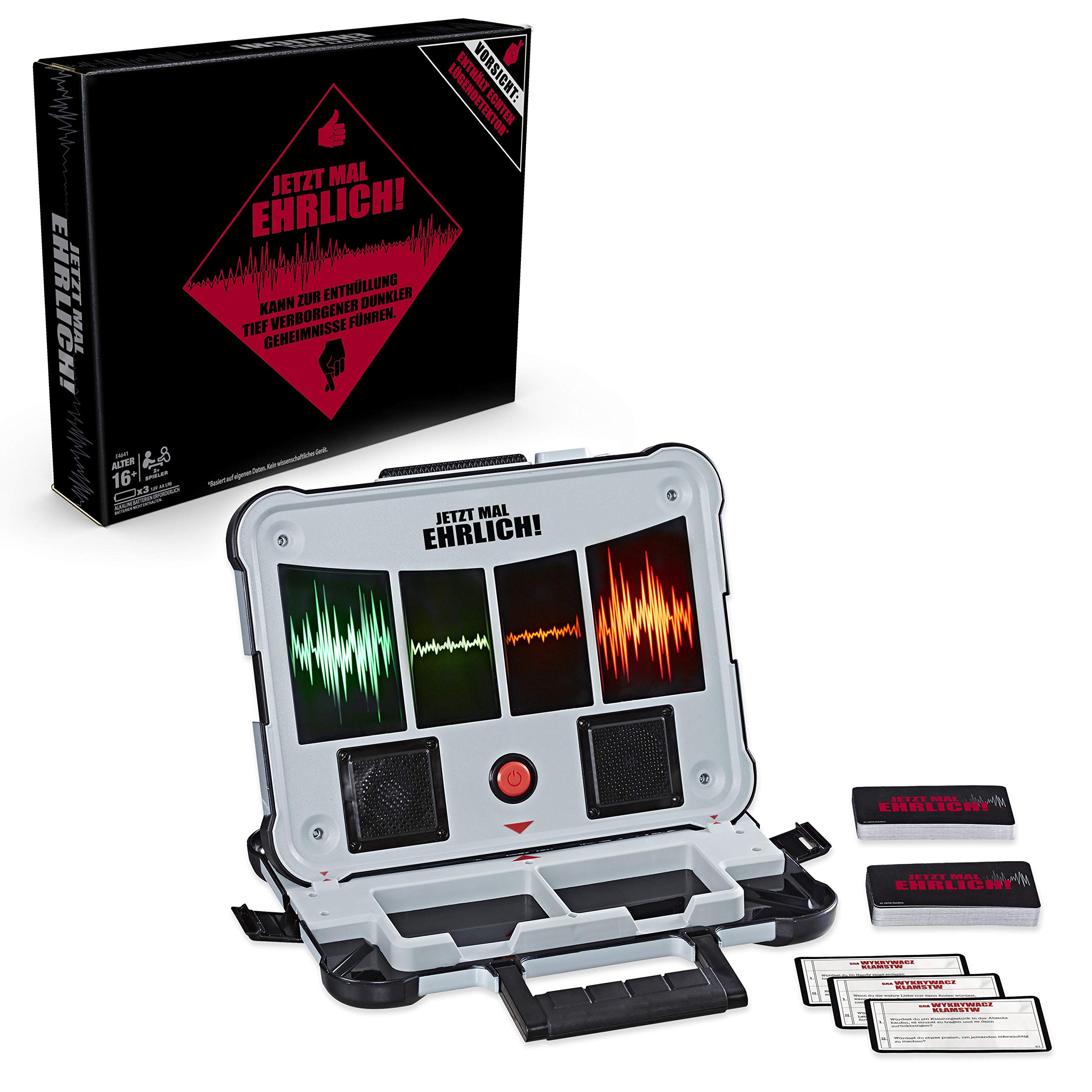 Hasbro Jetzt mal ehrlich!, Party Game with Lie Detector, for 2 and More Players, from 16 Years