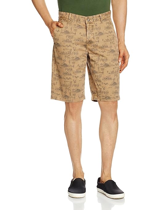 Buy US Polo Men Cotton Shorts (8907259784717_USST6036_28_Khaki) at Amazon.in