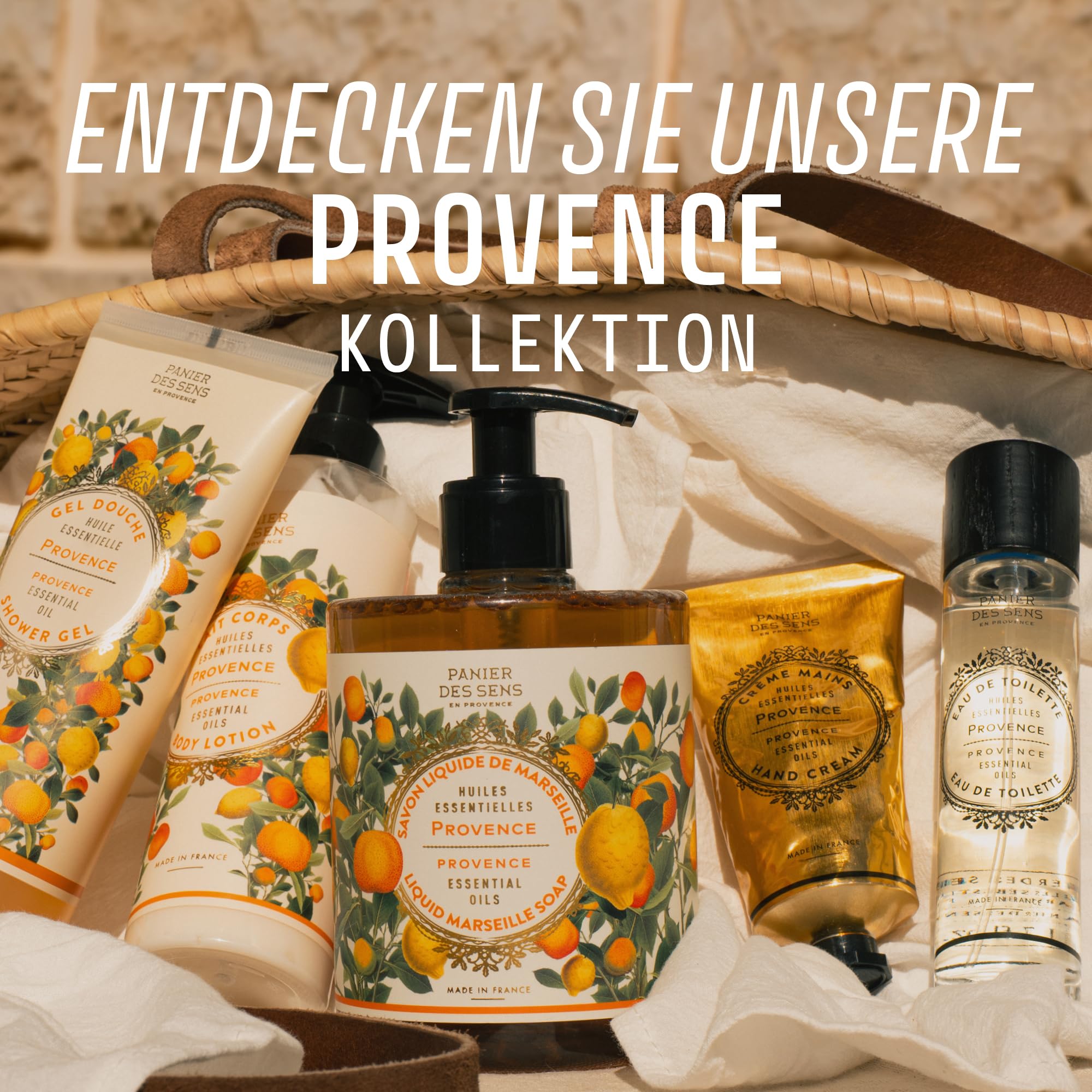 Panier des Sens Zitrusduft Provence Handseife flüssig 500ml - Savon de Marseille Seife - Feuchtigkeitsspendende Flüssigseife mit Kokosnussöl - mit 97 % natürliche Inhaltsstoffe - Nachfüllbare 8