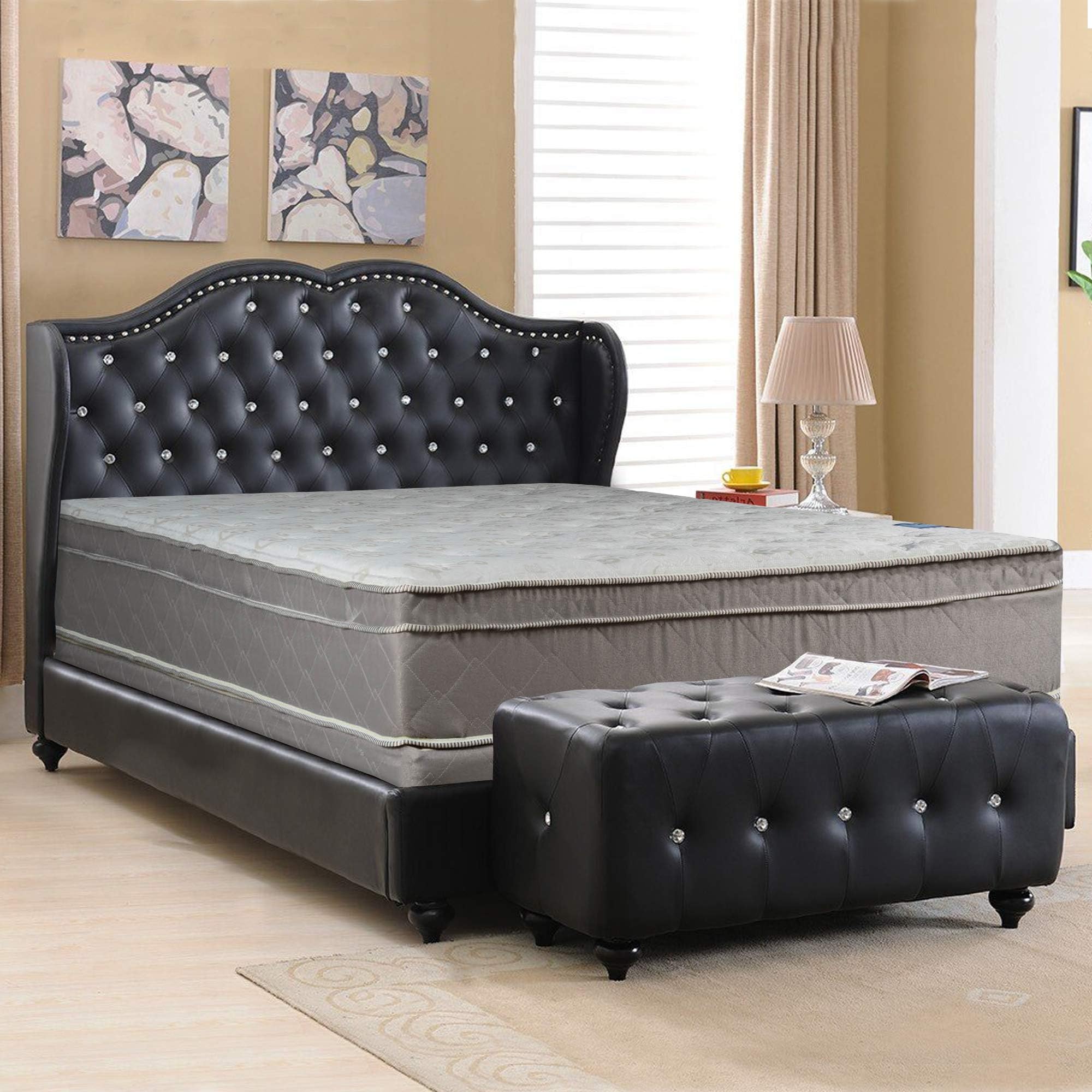 Spring Coil Meduim Plush Mattress, Queeen