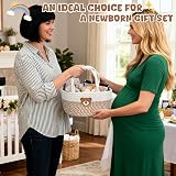 Topsky Newborn Baby Gift Basket Hamper Set Unisex Cotton Rope Basket view 7