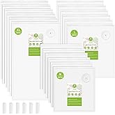 TomCare Vacuum Sealer Bags for Food: 50 PCS with 6 Clips - 12x19”(XL, 10PCS) 12x13”(L, 20PCS) 10x11”(M, 20 PCS) Reusable Vacuum Seal Bags Food Storage Vacuum Bags for Sous Vide Freezer Microwave