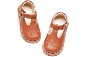 PHIRAMIN Toddler Girl Mary Jane Dress Oxford Shoes-Little Girl School Uniform Shoes for Wedding Party