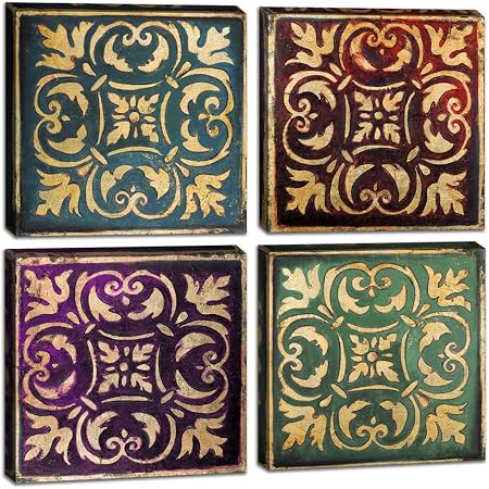 Amazon.com: Canvas Wall Art Decor Mandala geometry Vintage Flowers