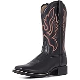 Palitutu Women's Cowboy Boots for Women Mid Calf Cowgirl Boot Pull On Ladies Western Embroidered Square Toe Boot