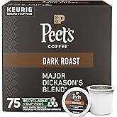 Peet's Coffee, Dark Roast Keurig K-Cup Pods, 100% Arabica Coffee - Major Dickason's Blend 75 Count (1 Box of 75 Pods)