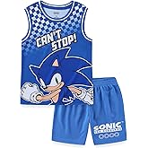 SEGA Sonic the Hedgehog Boys Tank Top Shirt and Mesh Short Set for Big Kids