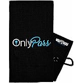 Wolf Golf Towels OnlyPars Golf Towel | Embroidered in USA | Golf Accessories for Men or Women