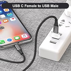 Basesailor USB to USB C Adapter 2 Pack,Type C